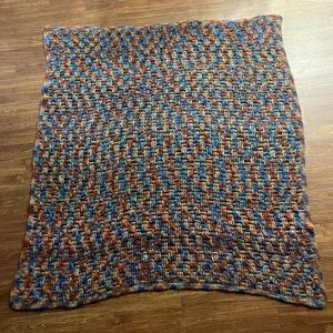 Vintage Handknitted Rainbow Blanket